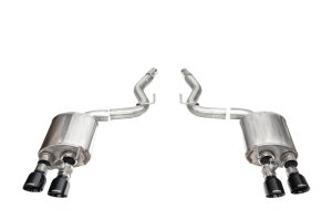Ford Mustang Performance Exhaust - Dual Rear - CORSA Performance - Axle-Back Sport with Twin 4.5in Black PVD SlashTips - Black - `24-`27 Ford Mustang Performance Exhaust - Dual Rear - CORSA Performance - Axle-Back Sport with Twin 4.5in Black PVD SlashTips - Black - `24-`27